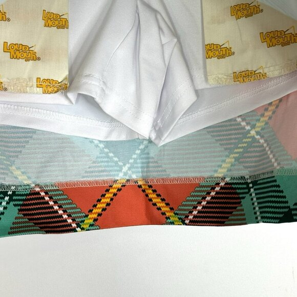 Loudmouth Golf Ladies Skirt Skort Size 6 Plaid Multi-Color Stretch - Picture 2 of 4
